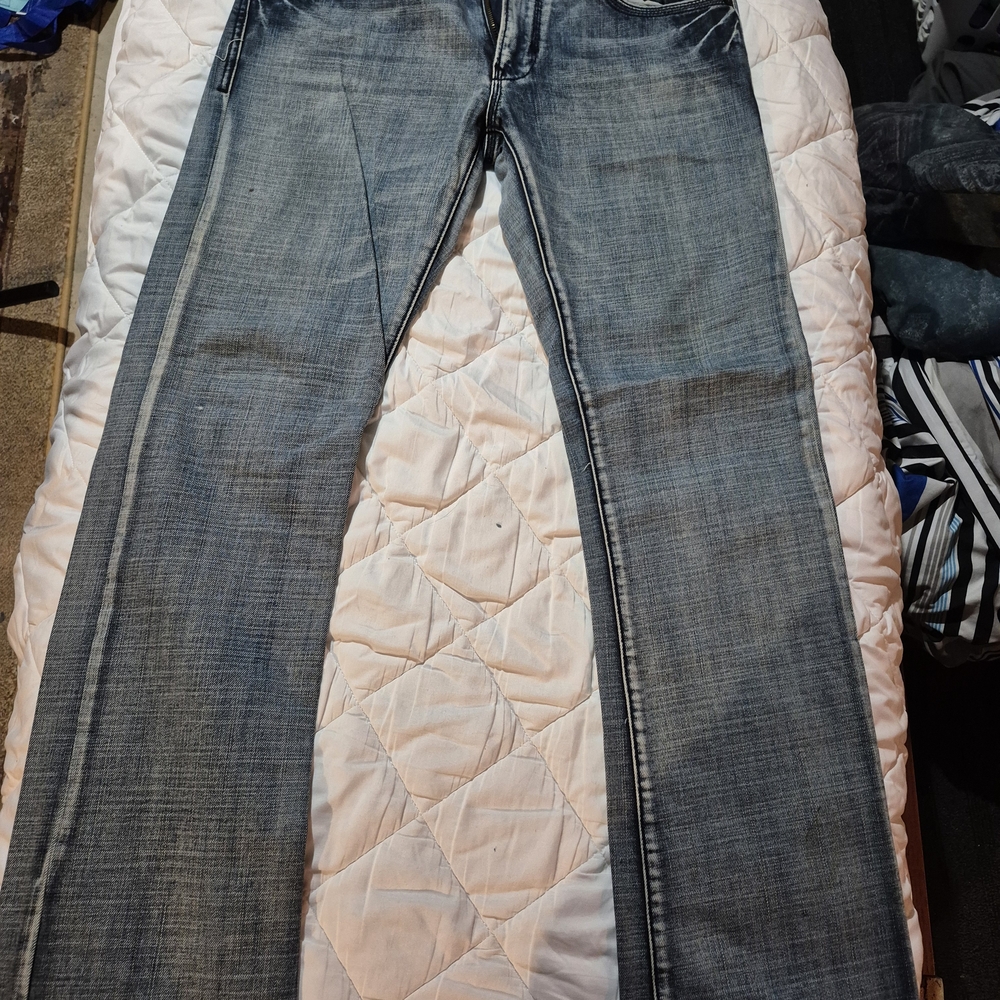 Stylish Men's Straight Leg Jeans - Light Blue